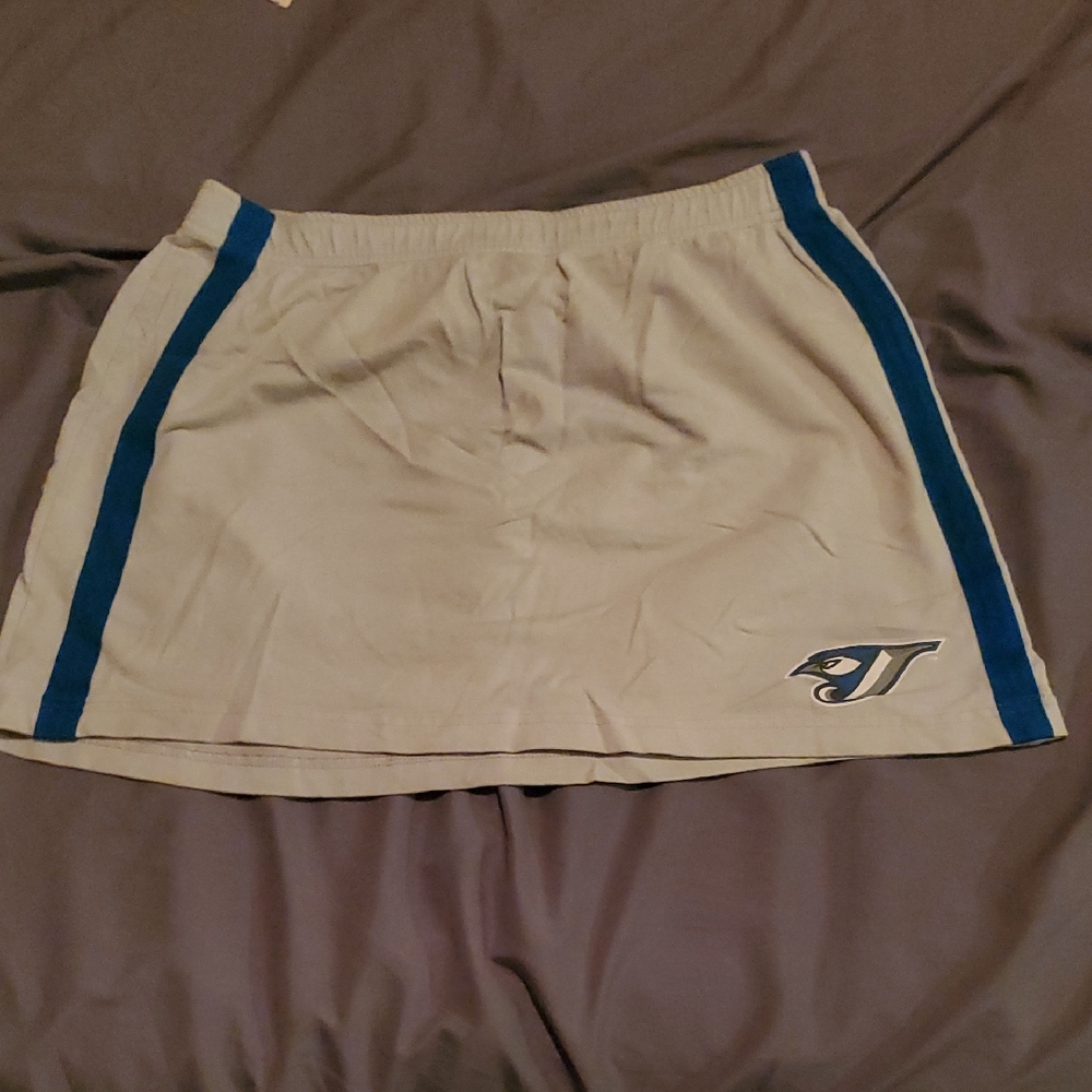 Women's Grey and Blue Mini Skirt Bluejays